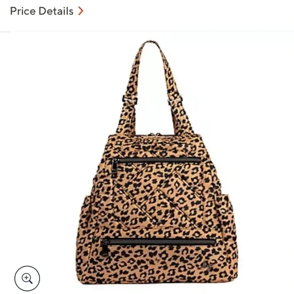 Lug Skyhop QVC Brown and Black Leopard Print Backpack - Picture 1 of 6